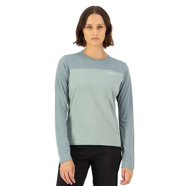 Bike Jersey Mons Royale Wms Diversion Merino Jersey LS dew/desert sage 2025
