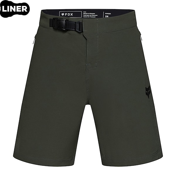 Bike kraťasy Fox Youth Ranger Short W/Liner ivy 2026