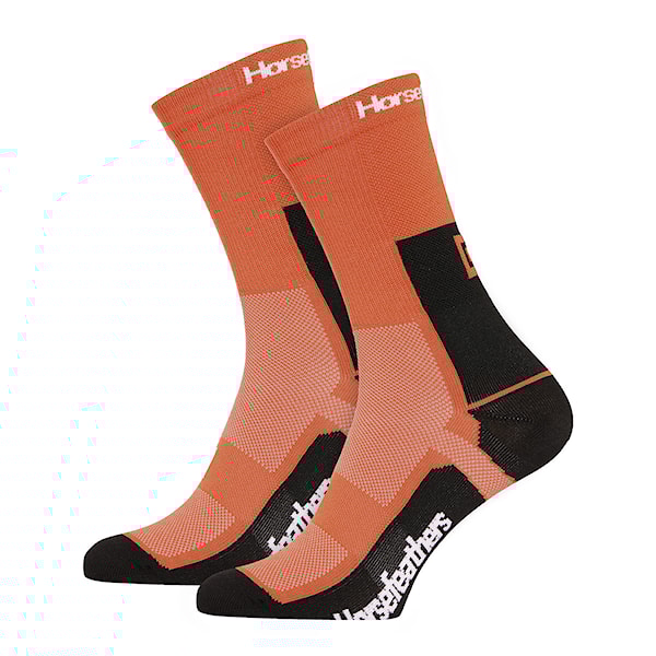 Bike ponožky Horsefeathers Cadence Long burnt orange 2025