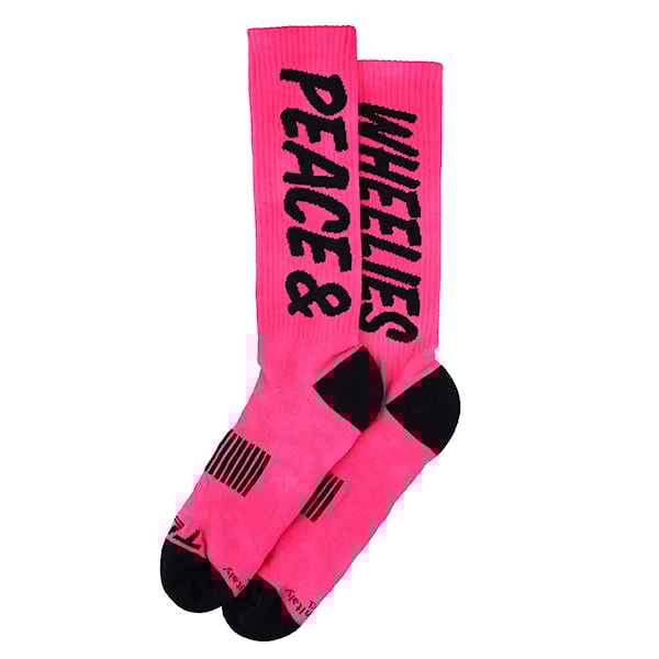 Bike ponožky Troy Lee Designs Performance peace & wheelies fuscia 2025