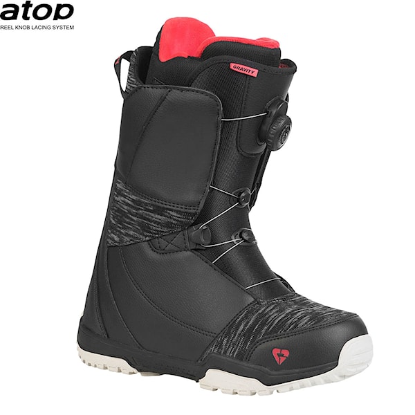 Topánky na snowboard Gravity Aura Atop black/berry 2022
