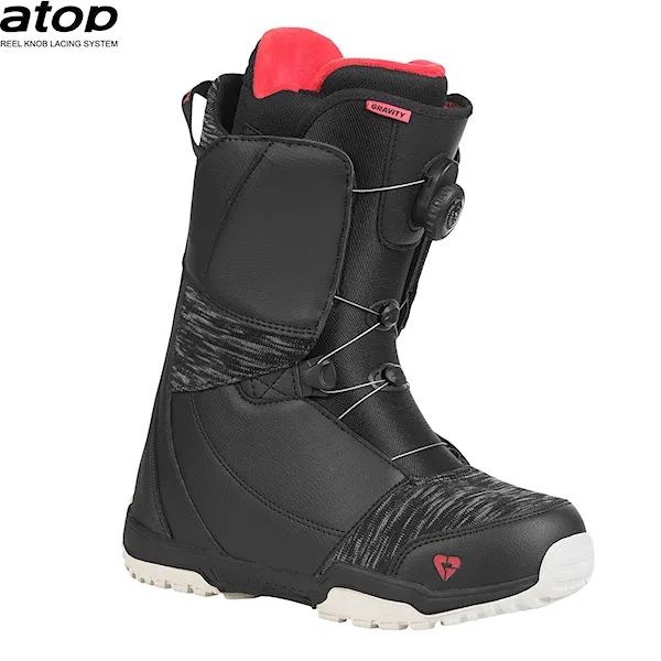 Topánky na snowboard Gravity Aura Atop black/berry 2022