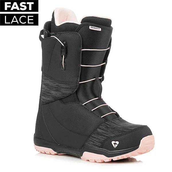 Boty na snowboard Gravity Aura Fast Lace black/pink 2019