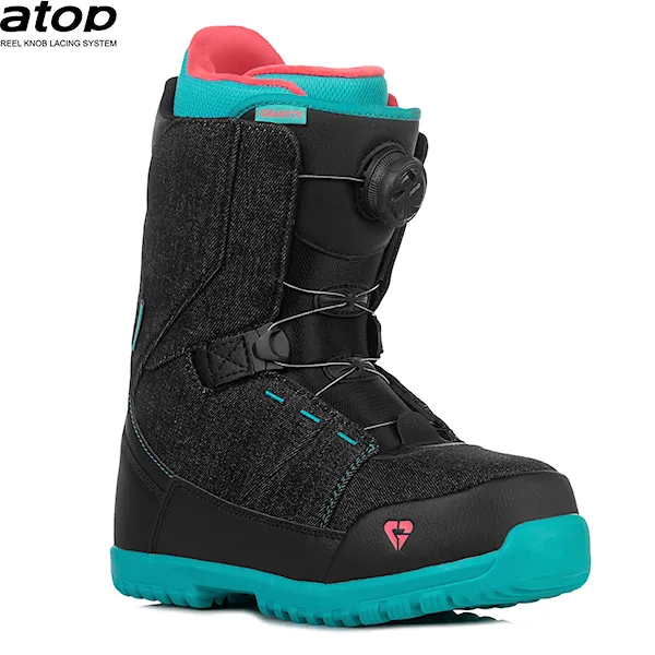Topánky na snowboard Gravity Micra Atop black/mint 2023