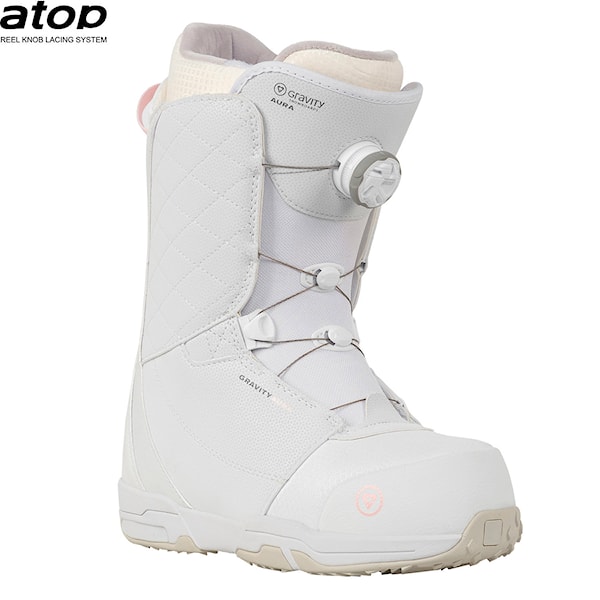 Boty na snowboard Gravity Aura Atop white 2026