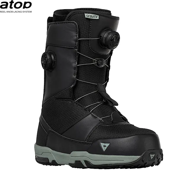 Topánky na snowboard Gravity Manual Dual Atop black/sage 2024