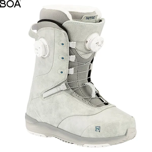 Buty snowboardowe Nitro Crown BOA light grey 2026