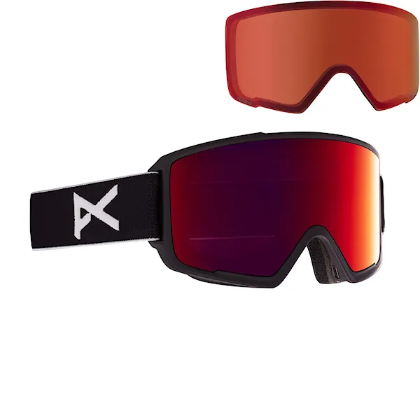 Snowboard Goggles Anon M3 black | perceive sunny red+per.cloudy burst 2021