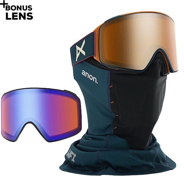 Snowboardové okuliare Anon M4 Cylindrical royal | sonar bronze+sonar blue 2020