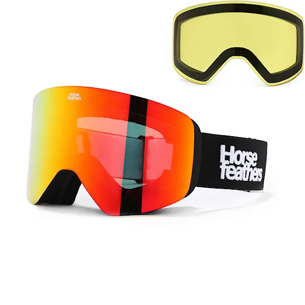 Snowboardové brýle Horsefeathers Colt black | mirror red 2026