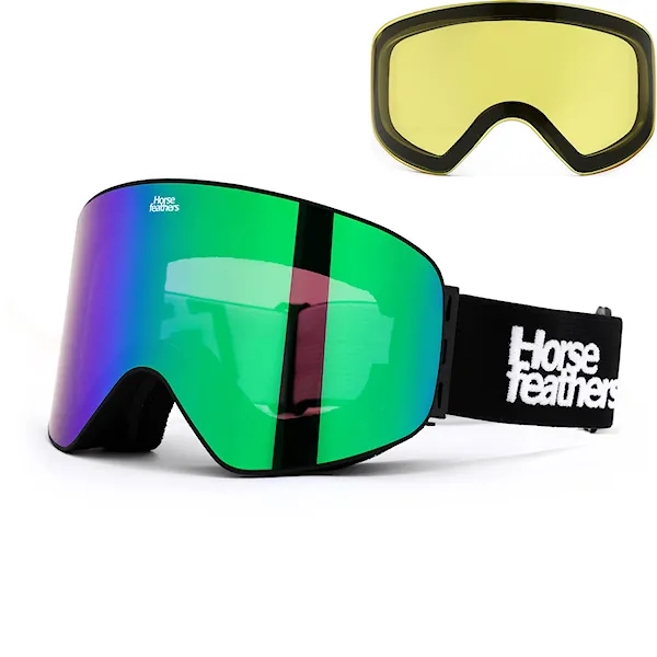 Snowboard Goggles Horsefeathers Edmond black | mirror green 2027