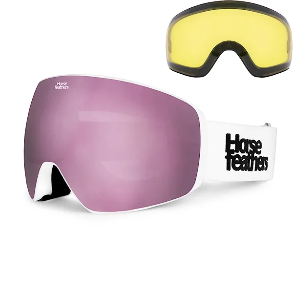 Snowboard Goggles Horsefeathers Scout white | mirror pink 2027