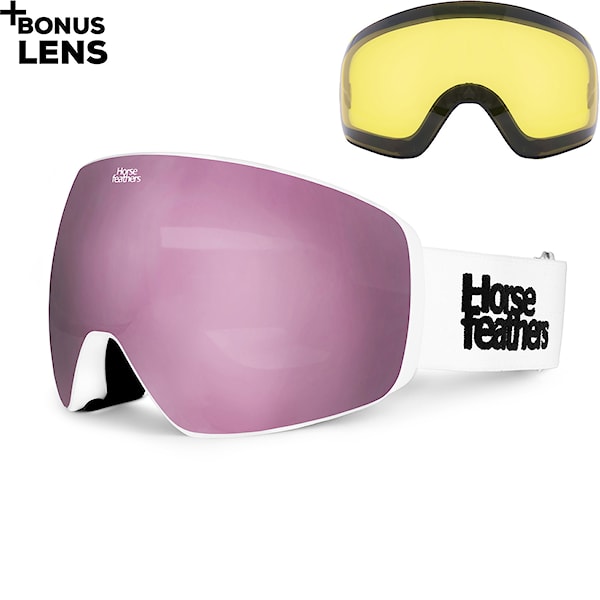 Snowboardové okuliare Horsefeathers Scout white | mirror pink 2026