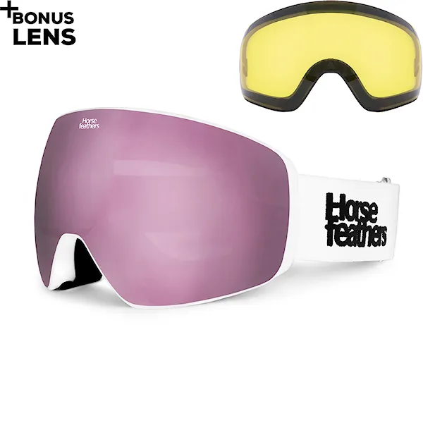 Snowboard Goggles Horsefeathers Scout white | mirror pink 2026
