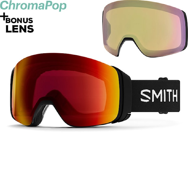 Gogle snowboardowe Smith 4D Mag black | cp sun red mirror+cp storm yellow flash 2026