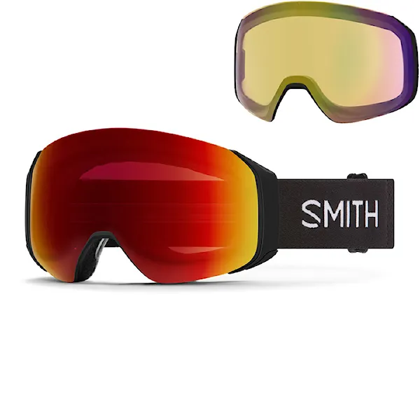 Snowboard Goggles Smith 4D Mag S black | cp sun red mirror+cp storm yellow flash 2025