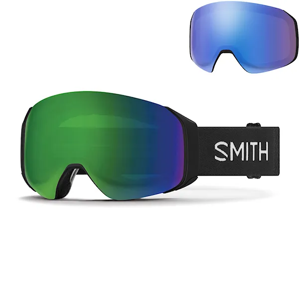 Gogle snowboardowe Smith 4D Mag S black | cp sun green mirror + cp storm blue sensor mirror 2026