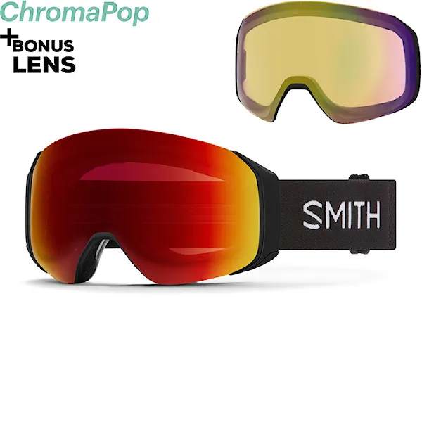 Snowboardové brýle Smith 4D Mag S black | cp sun red mirror+cp storm yellow flash 2025