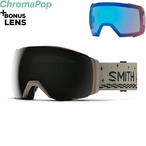 Snowboard Goggles Smith I/O MAG XL limestone vibes | sun black cp+storm rose flash 2022