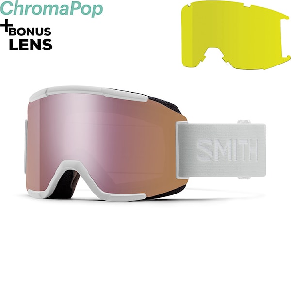 Gogle snowboardowe Smith Squad white vapor | cp everyday rose gold mirror + yellow 2026