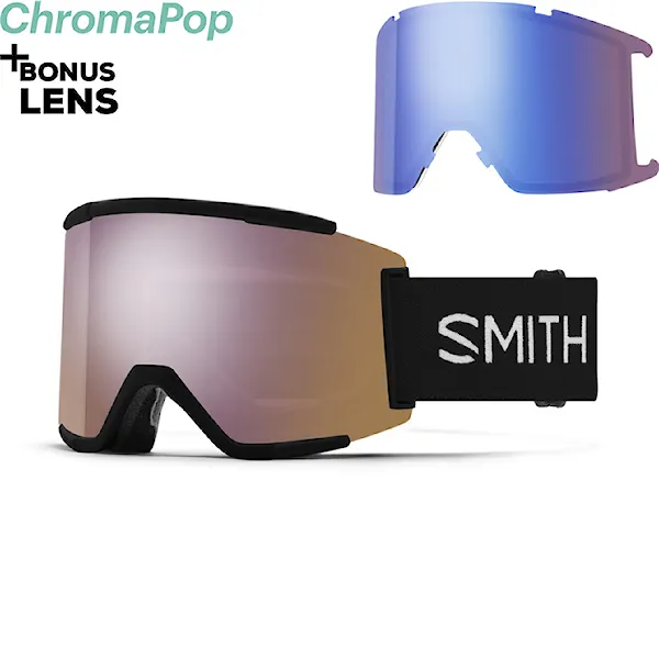 Snowboard Goggles Smith Squad XL black | cp everyday rose gold mirror+cp storm blue sensor mirror 2026