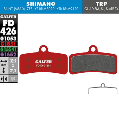 Klocek hamulcowy Galfer Advanced FD426 G1851 Shimano, Tektro, TRP