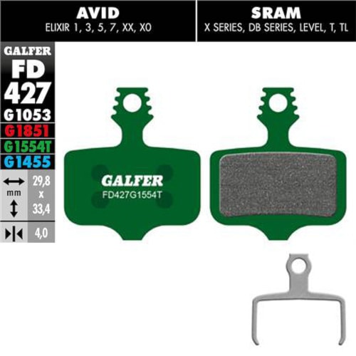 Brzdové destičky Galfer Pro FD427 G1554T Avid/SRAM/Braking/Lewis