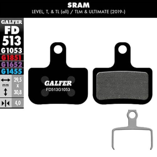 Brzdové destičky Galfer Performance FD513 G1053 SRAM, Level T, TL