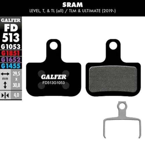 Klocek hamulcowy Galfer Performance FD513 G1053 SRAM, Level T, TL