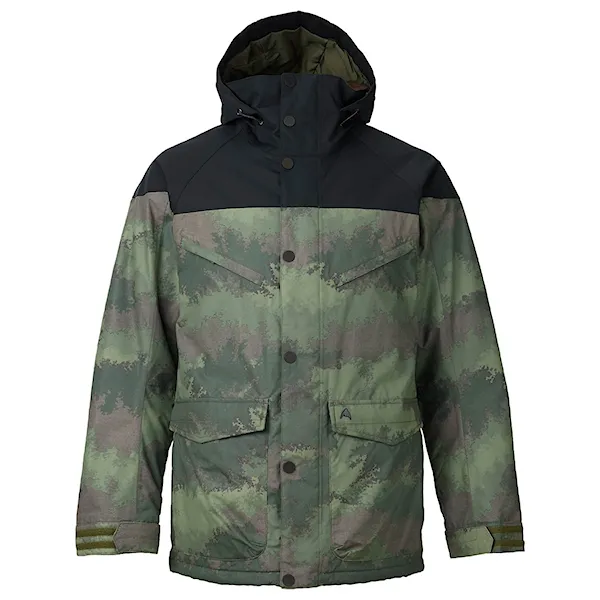 Snowboard Jacket Burton Frontier true black/oil camo 2016