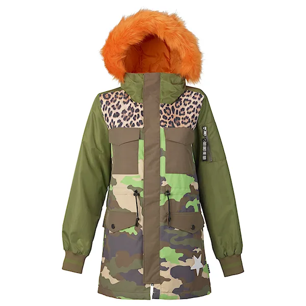 Bunda na snowboard Burton L.a.m.b. Rareview Parka woodland camo/olivine 2018