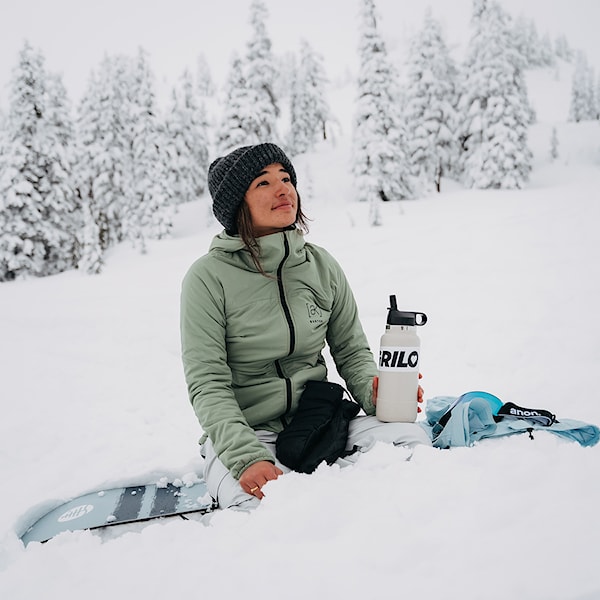 Bunda na snowboard Burton Wms [ak] Helium Hooded Stretch Insulated hedge green 2024