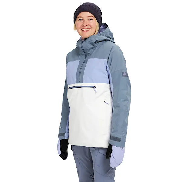 Bunda na snowboard Burton Wms Gore Pillowline Anorak folkstone grey/foxglove volet 2022