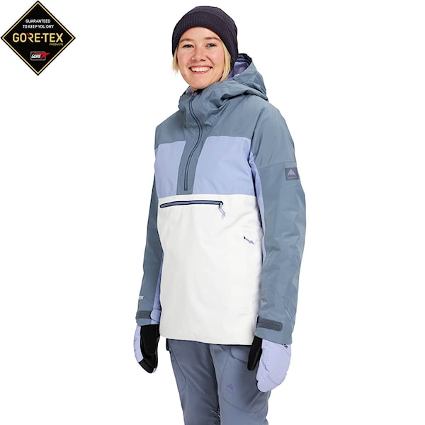 Bunda na snowboard Burton Wms Gore Pillowline Anorak folkstone grey/foxglove volet 2022