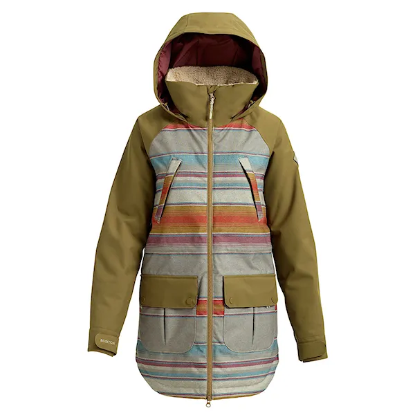 Kurtka snowboardowa Burton Wms Prowess hawk tusk stripe/hickory 2019