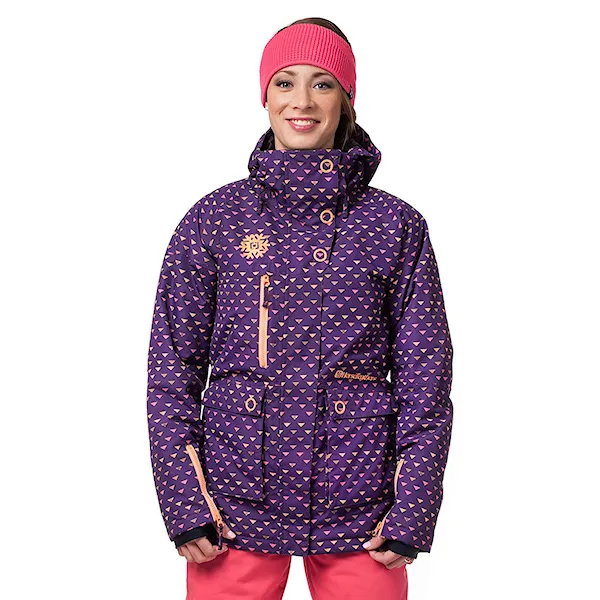 Snowboard Jacket Horsefeathers Aiko grape triangles 2016
