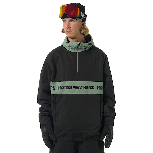 Bunda na snowboard Horsefeathers Gordie black/iceberg green 2026