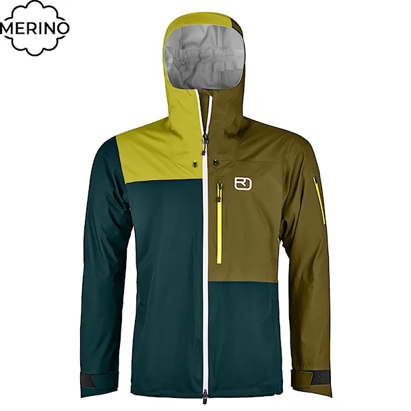 Športová bunda ORTOVOX 3L Ortler Jacket dark pacific 2024