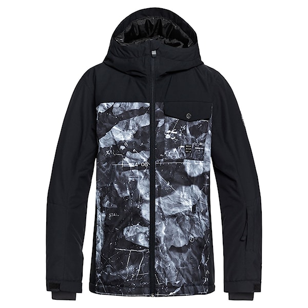 Bunda na snowboard Quiksilver Mission Block Youth black/tannenbaum 2019