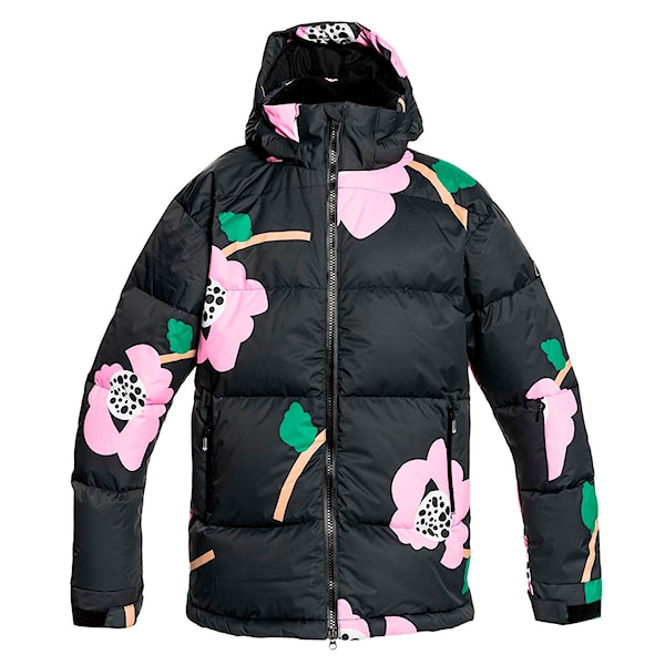 Snowboard Jacket Roxy Rowley X Roxy Puffer true black rowley flower 2022
