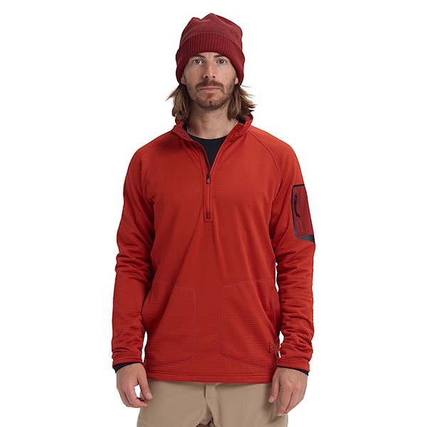 Technická mikina Burton Ak Grid Half Zip bitters 2019