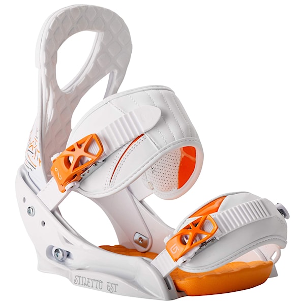Vázání na lyže Burton Stiletto Est white/orange 2014