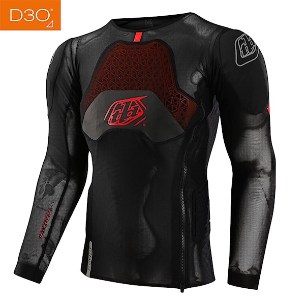 Chránič páteře na kolo Troy Lee Designs Stage Ghost D3O LS Baselayer solid black