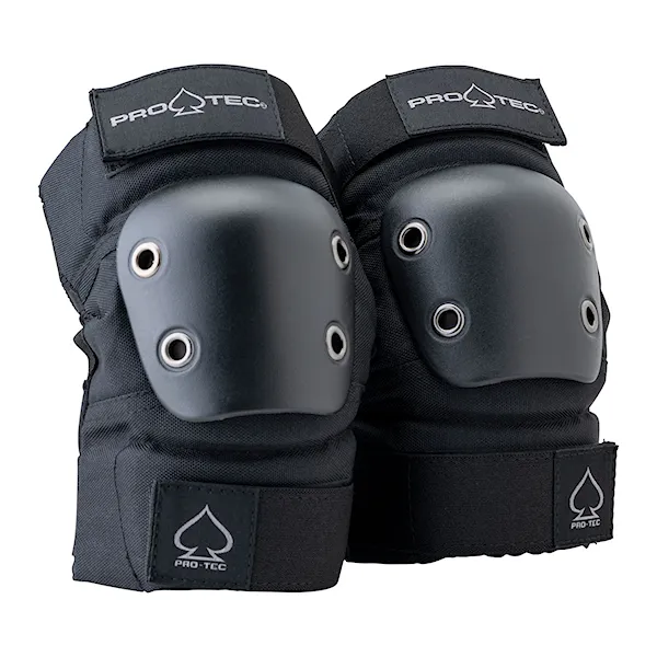 Skateboard Knee Pad Pro-Tec Street Adult 3-Pk Pad Set Open black