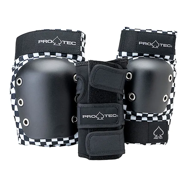Skateboard Knee Pad Pro-Tec Street Gear Junior 3 Pack checker