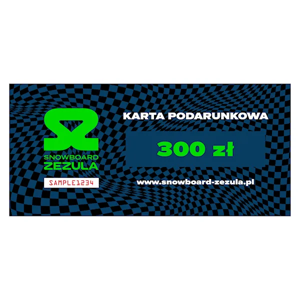 Karta podarunkowa SNOWBOARD ZEZULA 300 zł