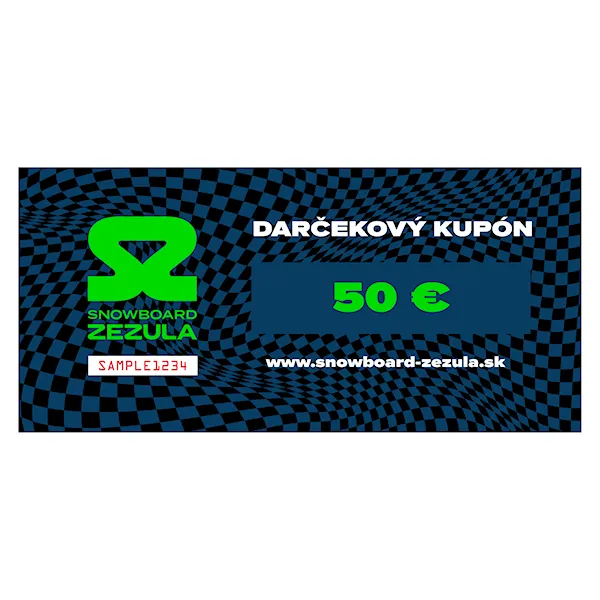 Darčekový kupón SNOWBOARD ZEZULA 50 €