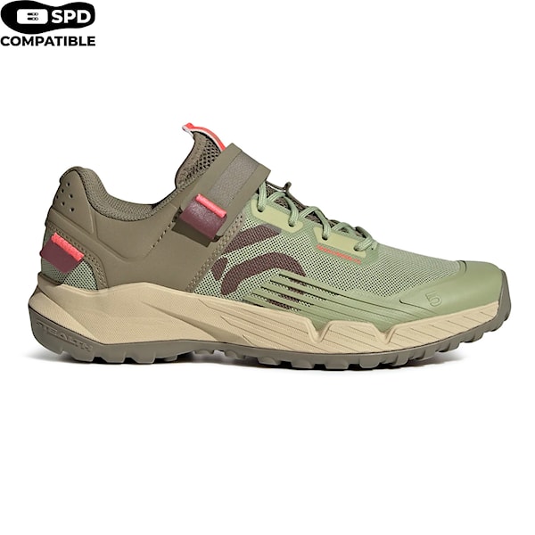 Bike Shoes Five Ten 5.10 Trailcross Clip-In Wms quiet crimson/orbit green/turbo 2022