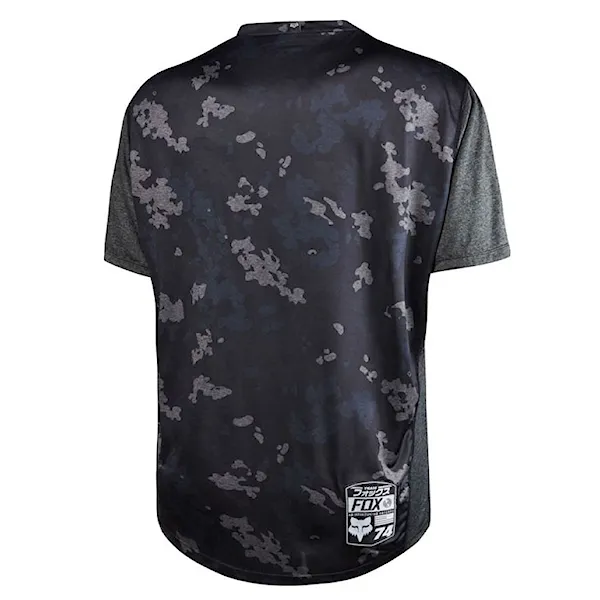 Bike dres Fox Indicator Ss Prints Jersey heather black 2016