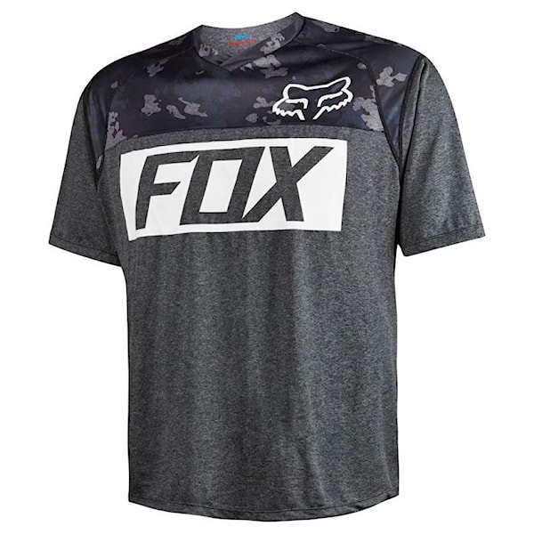 Bike dres Fox Indicator Ss Prints Jersey heather black 2016
